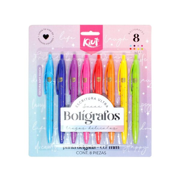 BOLIGRAFO KIUT COLORES X8 UND NORMA