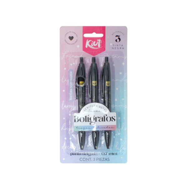 BOLIGRAFO KIUT NEGROS X3 UND NORMA