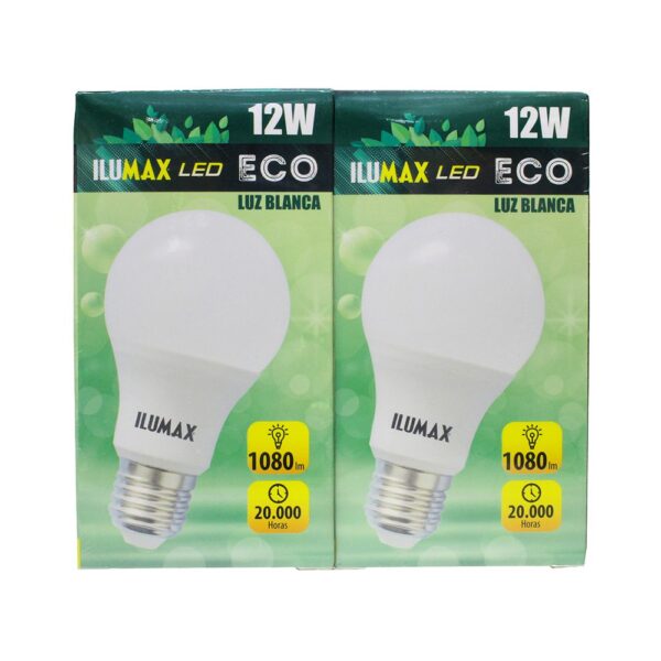 BOMBILLO 12W LED X 2 LUZ BCA ILUMAX ECO