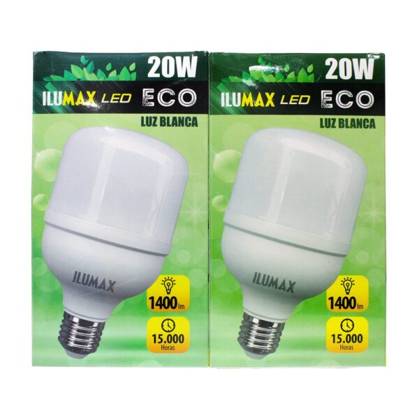BOMBILLO 20W LED X 2 LUZ BCA ILUMAX ECO