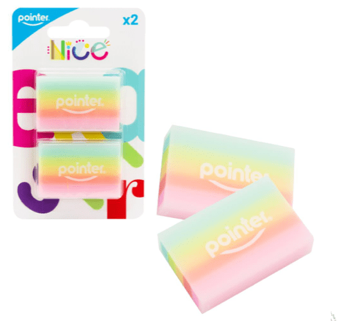 BORRADOR MULTICOLOR X 2PZ POINTER(ER-2392-B)