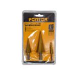 Broca Escalonada x 3 PCS Blister Fontor (4-20MM 4-32MM 4-12MM)(HSDL0103)