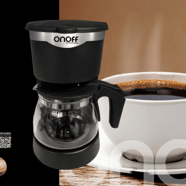 CAFETERA 1,2 LITROS NEGRA ONOFF PS(RP1365)