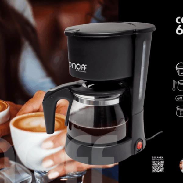CAFETERA 650ML NEGRA ONOFF PS(RP1603)