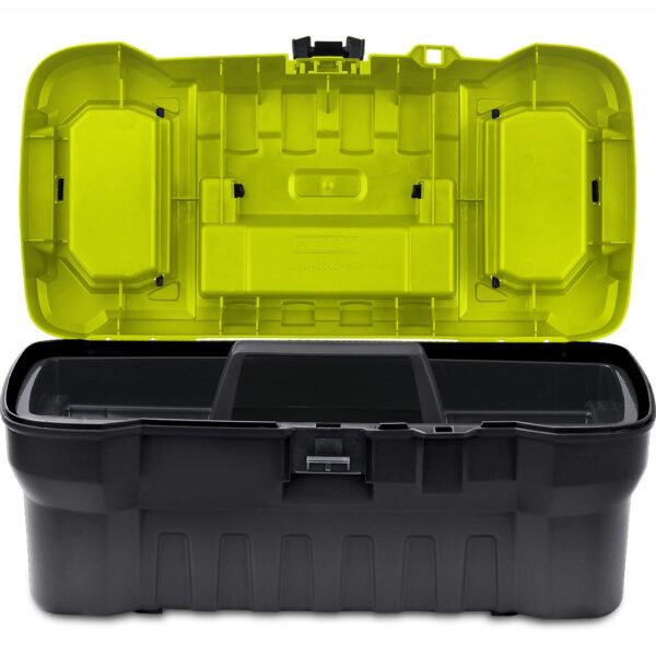 CAJA HERRAMIENTA 16 CON BANDEJA ORGANIZADORA NEGRO-VERDE RIMAX (13806)