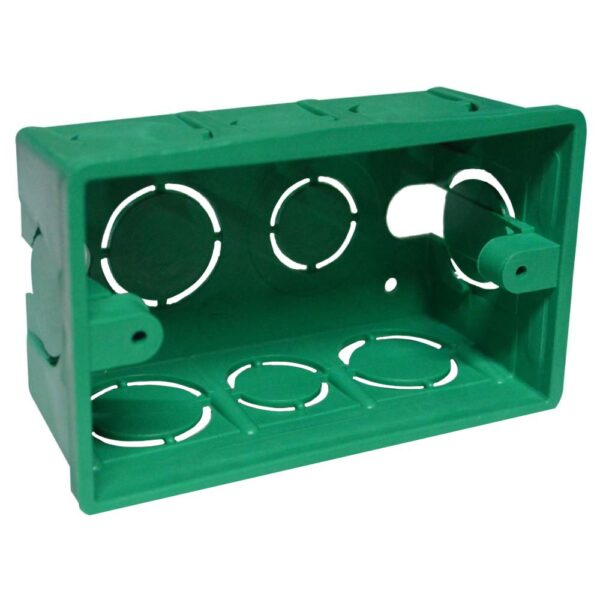 CAJA PLASTICA 2X4 VERDE INDUMA CERTIFICADA (X 600)(T7501-027)