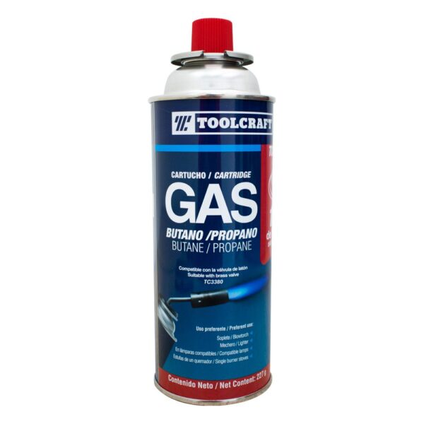 CARTUCHO GAS BUTANO 450 ML RECARGADOR TOOLCRAFT