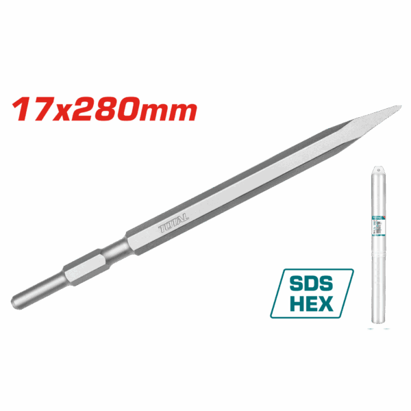 CINCEL PUNTA HEXAGONAL 17 X 280 MM SUPER TOTAL (TAC153171)