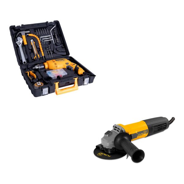 COMBO FURIUS (HT) TALADRO PERCUTOR 1/2 550W V/VARIABLE 3300 RPM CON ESTUCHE (FD52KIT) + PULIDORA DE 4 1/2 800W 12000 RPM PROFESIONAL (FG71)