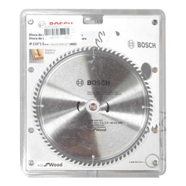 DISCO MADERA BOSCH ECO 10X80D EJE DE 1 (2608644337)
