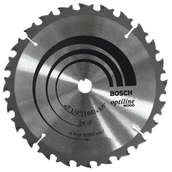 DISCO MADERA BOSCH OPTILINE 7 1/4"X24D (2608640846000)