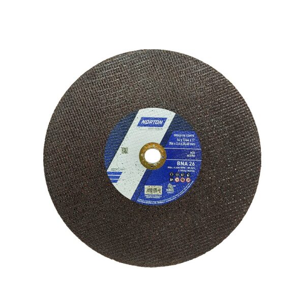 DISCO NORTON CORTE METAL/ACERO INOX 14" PLANO 356X2.6X25.4MM (BNA32)