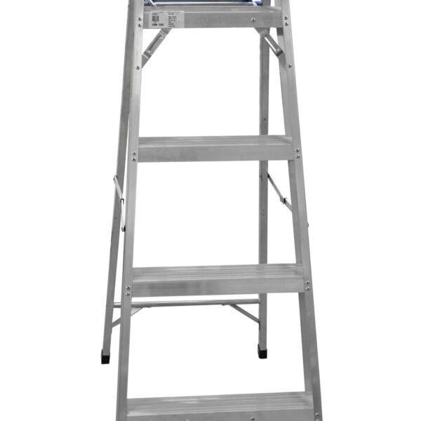 ESCALERA DE ALUMINIO 4 PELDANOS CAP 150 KILOS USO INDUSTRIAL UDUKE CON PLATAFORMA 140 CMS (HT1314)