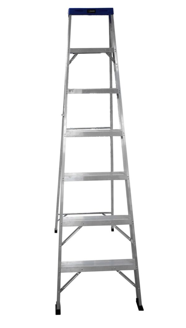 ESCALERA DE ALUMINIO 6 PELDAÑOS CAP 150 KILOS USO INDUSTRIAL UDUKE CON PLATAFORMA (HT1316)