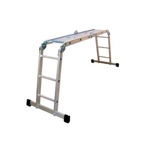 ESCALERA MULTIPOSICIONES CON PLATAFORMA 12 PELDAÑOS (ALTURA 3.37 MTRS (150 KLS) (FR-4X3M)