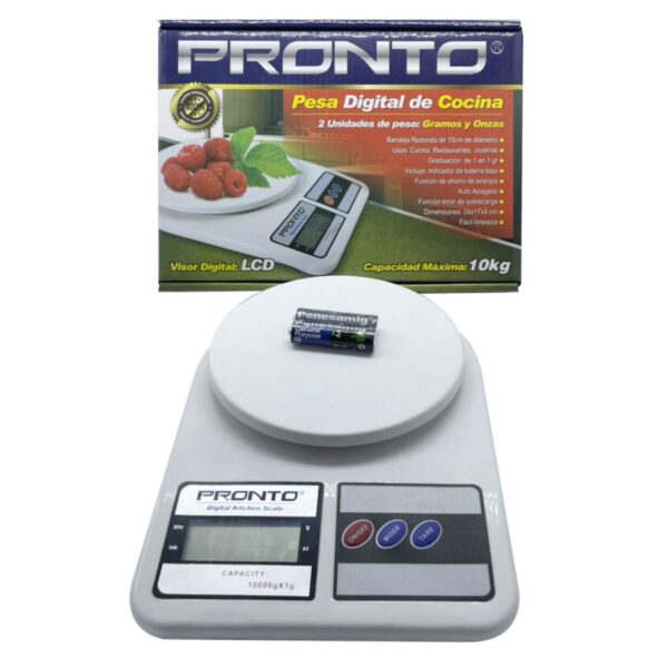 GRAMERA DIGITAL COCINA 10 KG PRONTO