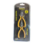 JUEGO DE ALICATES X 2 PZS PINZA + CORTAFRIO 4 1/2" KACHE TOOLS (7463)