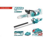 JUEGO DE MOTOSIERRA Y CORTASETOS INALAMBRICO 20V INCLUYE 2 BATERIAS Y CARGADOR TOTAL (UTOSLI23044)