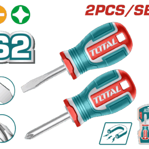 Juego Destornilladores x 2 Pzs Punta Imantada (+)(-) 1/4 x 1 1/2" Industrial Super Total (TKSDS2226)
