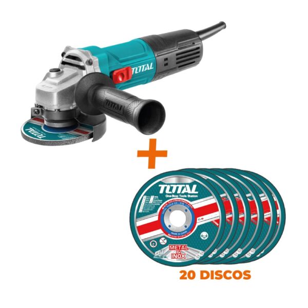 KIT 1 PULIDORA 4 1/2" 750W 120V SUPER SELECT TOTAL (UTG10711556) + 20 DISCO CORTE METAL 4-1/2" TOTAL (TAC210115100)