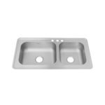LAVAPLATOS 100X51 CM EMPOTRAR ACERO INOXIDABLE DOBLE TANQUE SOCODA (236847)