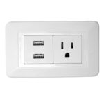 LINEA BK BLANCA INCRUSTAR TOMA SENCILLO + 2 USB (118K-36) (HT20770)
