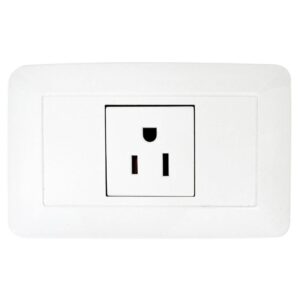 Linea Bk Blanca Incrustar Toma Sencillo 110-220 (Retie-Fl) (118Z-08) (HT20340)