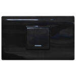 LINEA BK PLUS NEGRA INCRUSTAR SWICHE SENCILLO CONMUTABLE 110-220 (118K-01-3W-BLK) (HT20718)