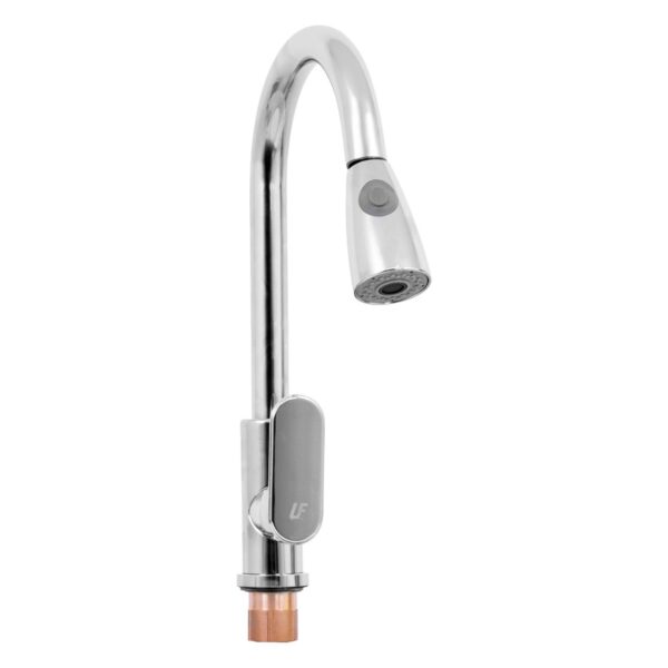 LLAVE DE LUJO MONOCONTROL FIJA CON MANGUERA Y EXTENSOR METAL (1620234)