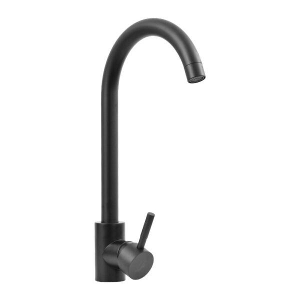 LLAVE DE LUJO MONOCONTROL FIJA MANIJA DELGADA NEGRA (1620217)