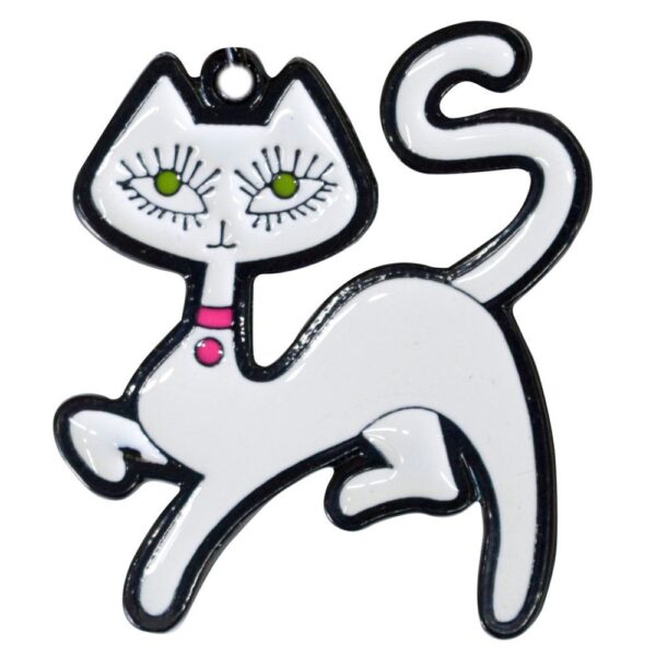 LLAVERO 1 CARA PERSONAJES GATO BLANCO PER111