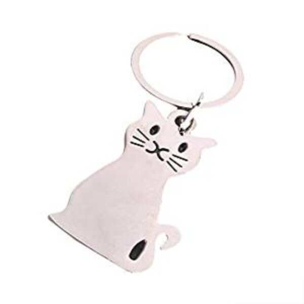 LLAVERO 1 CARA PERSONAJES GATO GRIS PER71