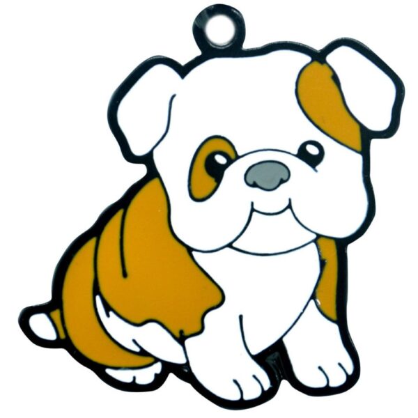 LLAVERO 1 CARA PERSONAJES MASCOTAS PERRO BULLDOG PER80