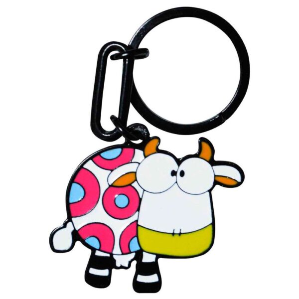 LLAVERO 1 CARA PERSONAJES VACA DE COLORES PER110
