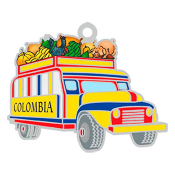 LLAVERO 2 CARAS COLOMBIANOS CHIVA (COR02)