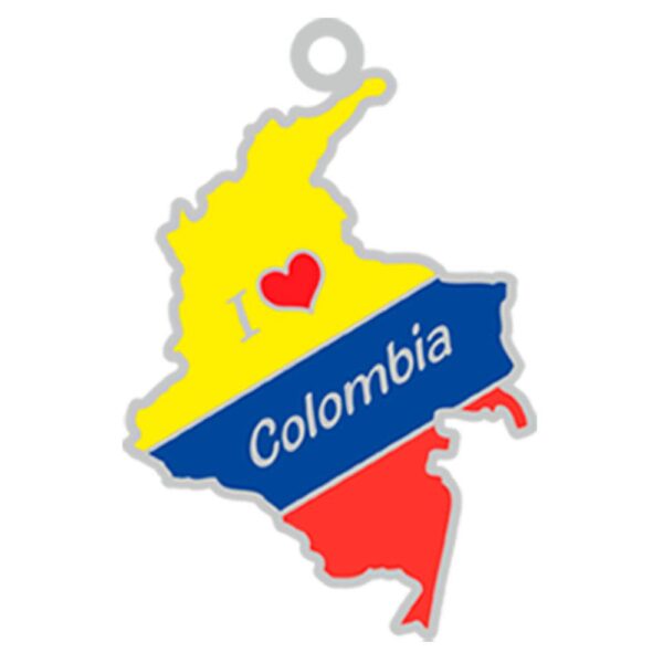 LLAVERO 2 CARAS COLOMBIANOS MAPA  COL08