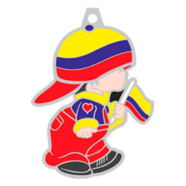 LLAVERO 2 CARAS COLOMBIANOS NIÑO (COR03)
