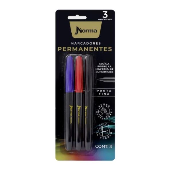 MARCADOR PERM PTA FINA X3 FTE PREM NORMA