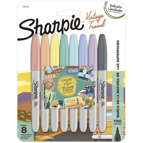 MARCADOR SHARPIE FINE VINTAGE TX8 NEWELL