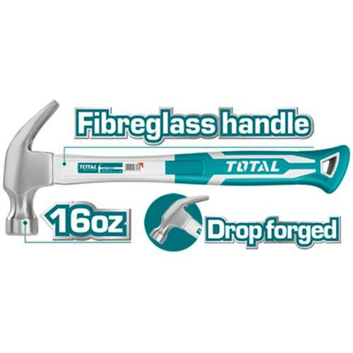 MARTILLO 16OZ MANGO FIBRA VIDRIO TOTAL (THT73166)