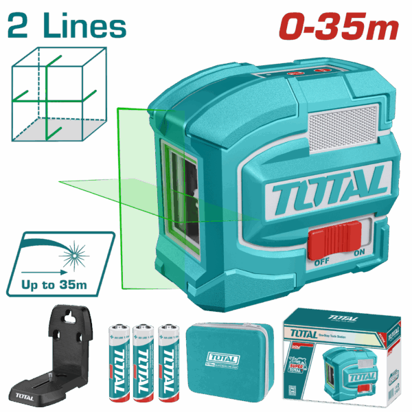NIVEL LASER 0-35M  LUZ VERDE  INDUSTRIAL SUPER TOTAL (TLL156601)