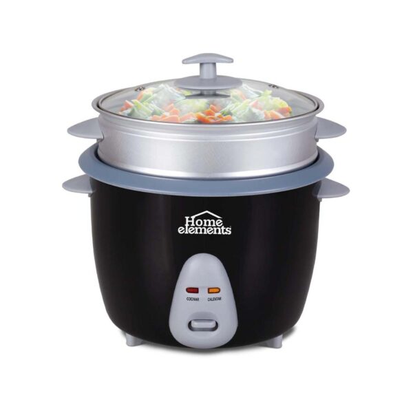 OLLA ARROCERA 1,8 LTS NEGRA CON VAPORERA NM HOME ELEMENTS OA-18N