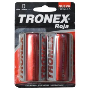 Pila Tronex Roja Grande D Blister (PAR)(TRDR20RJB2)
