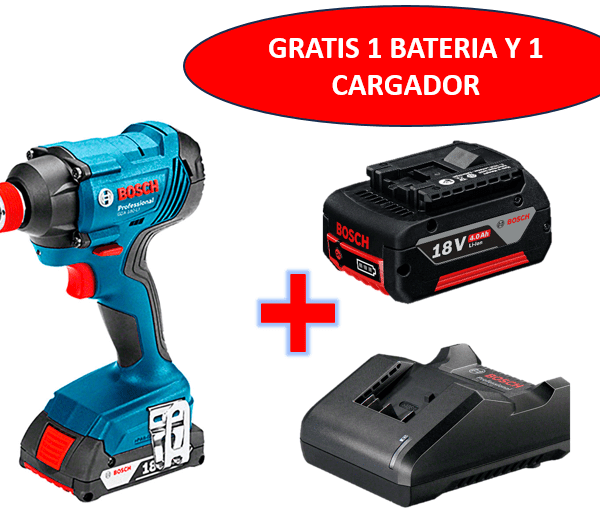 PISTOLA IMPACTO INALAMBRICA 1/2 18V 180MN INCLUYE 1 BATERIA 18V  1 CARGADOR