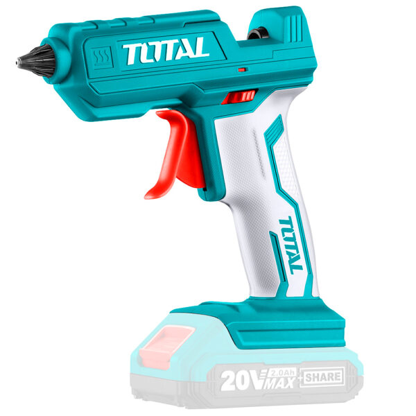 PISTOLA SILICONA INALAMBRICA 20V BATERIA Y CARGADOR NO INCLUIDO TOTAL (TGGLI2001)
