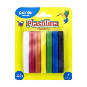 PLASTILINA X 7 COLORES POINTER