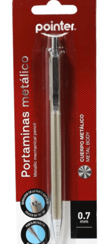PORTAMINAS METAL 0.7MM BORRADOR POINTER(MP-2397-B)