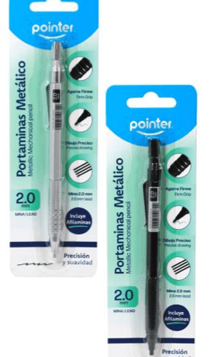 PORTAMINAS METAL 2MM SACAPUNTAS POINTER(MP-2396-B)