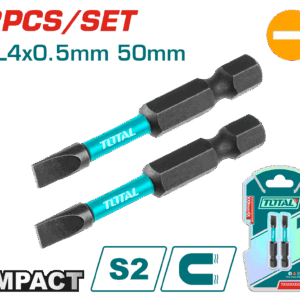 Puntas Taladro Imantada 4x0.5MM 50MM (-) (-) Juego x 2 Pzs Industrial Super Total (TACIM71SL450)