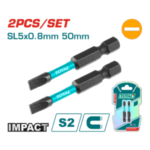 Puntas Taladro Imantada 5X0.8MM 50MM (-) (-) Juego x 2 Pzs Industrial Super Total (TACIM71SL550)
